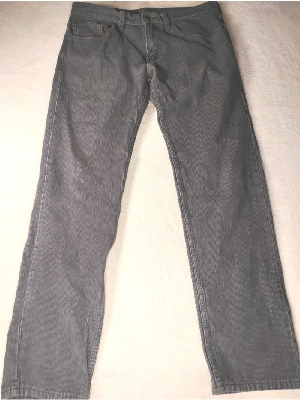 Levis Mens Corduroy Pants Casual School Work Size 32 Gray Blue